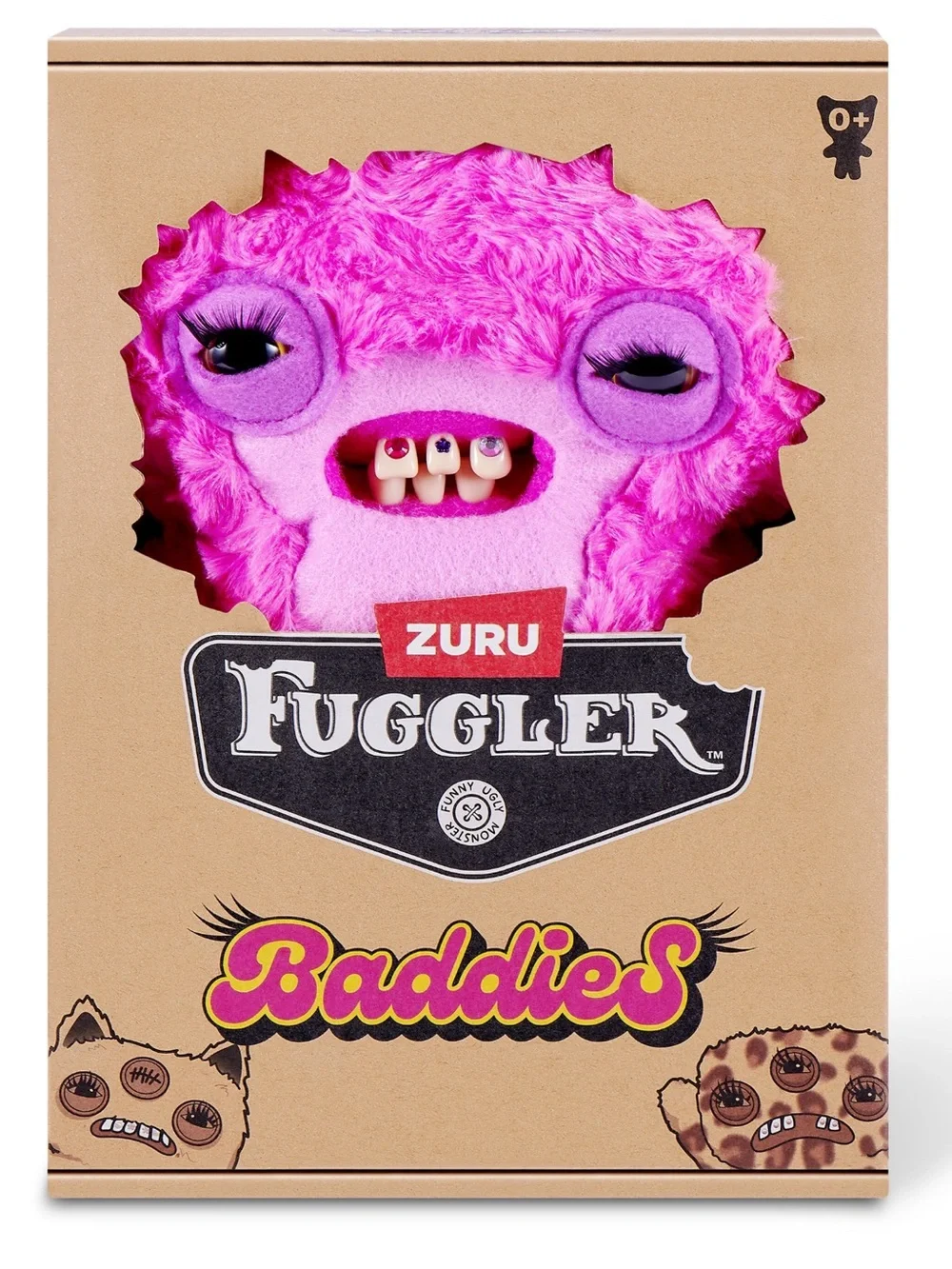 ZURU Fuggler Baddies Lord Long Ears Pink Plush Toy NEW